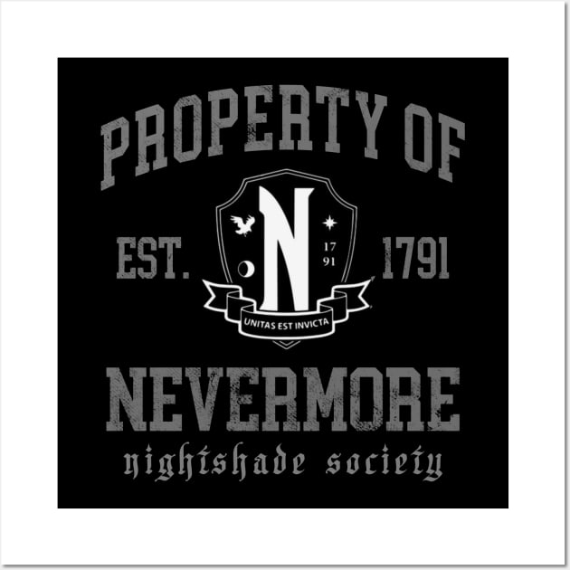 nevermore academy (distressed) Wall Art by RichyTor